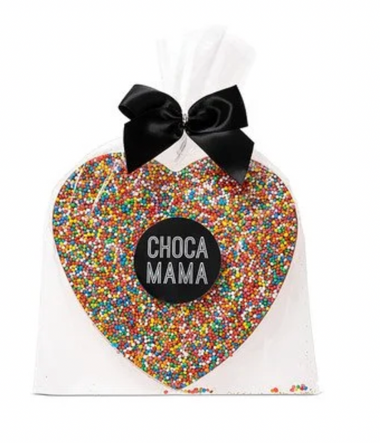 MILK CHOC FRECKLED HEART- 150g CHOCAMAMA
