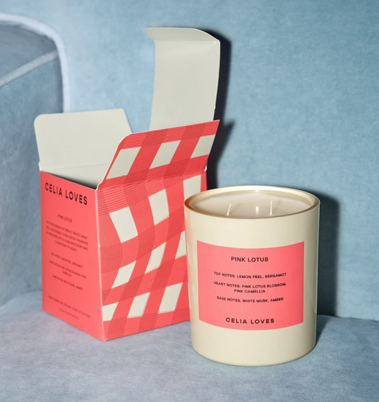 PINK LOTUS CANDLE - CELIA LOVES